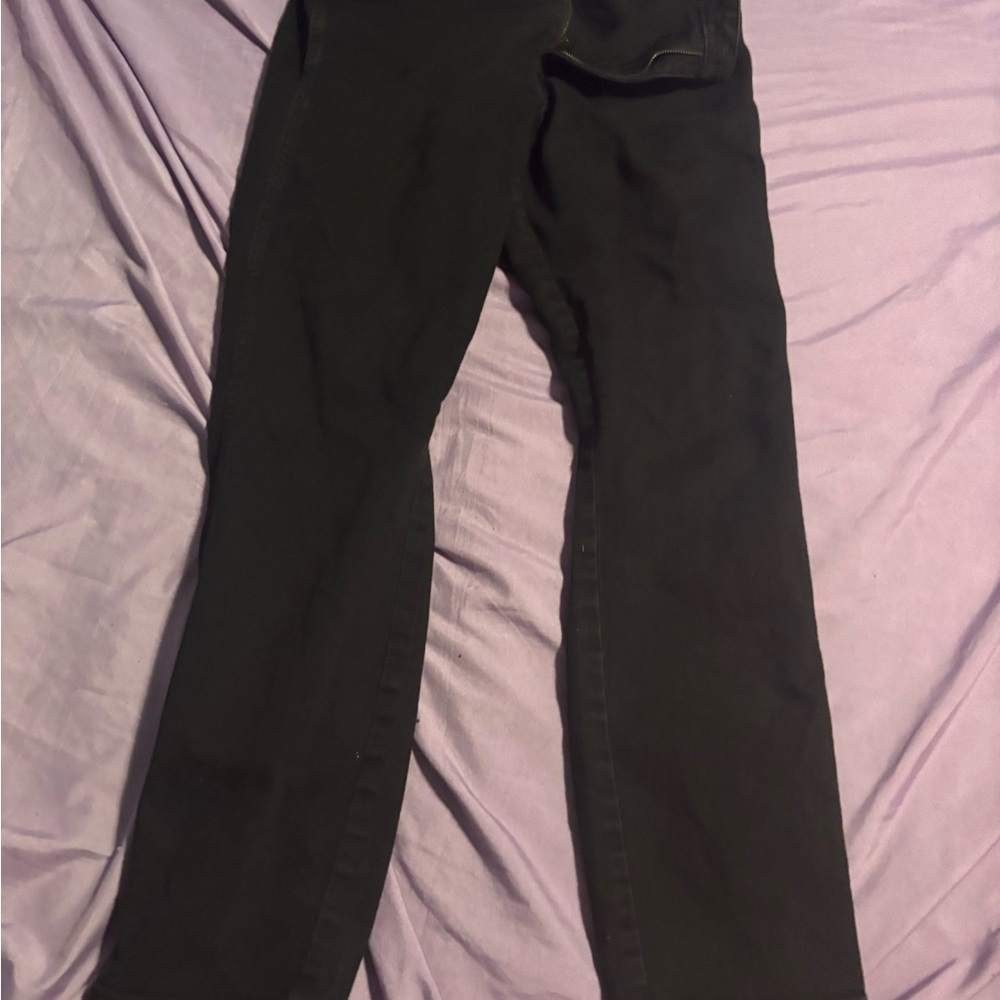 Black Straight-Leg Pants